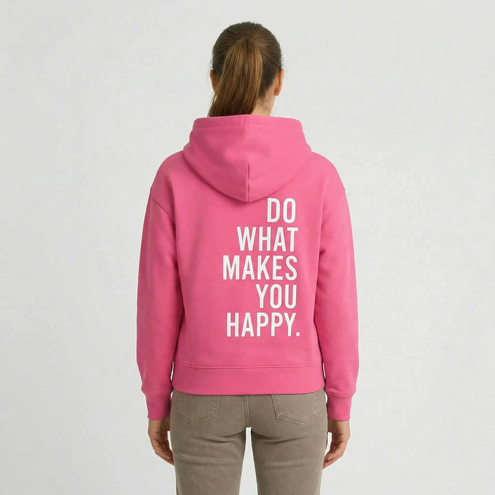 Farbenfroher Unisex Hoodie Dylan mit ausdrucksstarkem Motiv, locker geschnitten, ideal für entspannte Tage.