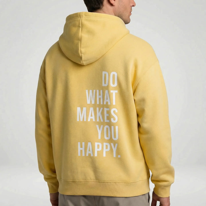 Vielseitiger Unisex Hoodie Dylan mit Motiv, locker sitzend, bequem für Arbeit, Uni oder Freizeit, entspannter Style.