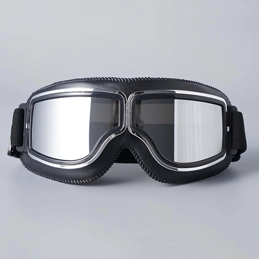 Klassische Retro Motorradbrille, unisex, UV-Schutz, stoßfest, für Motorrad-Enthusiasten.