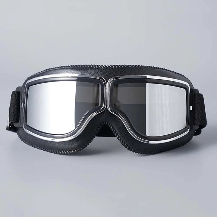 Klassische Retro Motorradbrille, unisex, UV-Schutz, stoßfest, für Motorrad-Enthusiasten.