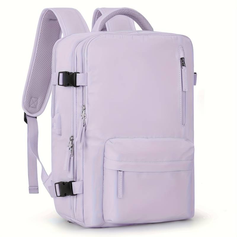 Lila Unisex Freizeitrucksack mit integriertem Schuhfach & Organizer für Sport & Reise.