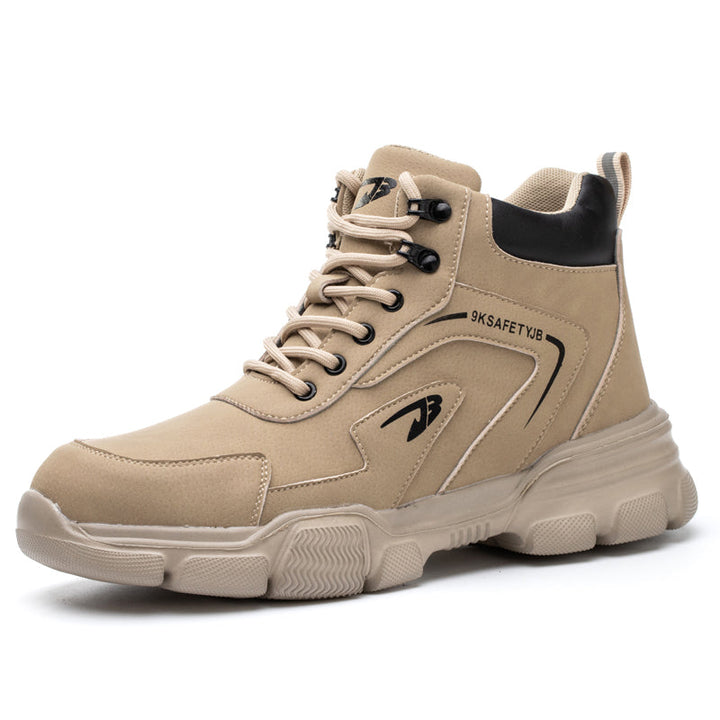 Sportliche Sicherheitsschuhe mit Stahlkappe und Schutz, ideal als leichte Arbeitsschuhe für Damen und Herren.