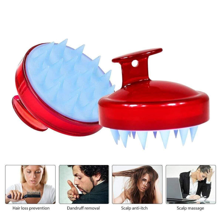 Flexible Silikonborsten der Kopfhautbürste für sanftes Peeling, Tiefenreinigung und bessere Durchblutung.