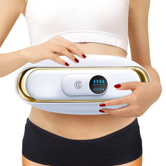 Unisex SlimBelt Vibrationsgürtel mit Wärmefunktion für Bauchtraining, Massage und Muskelstimulation.