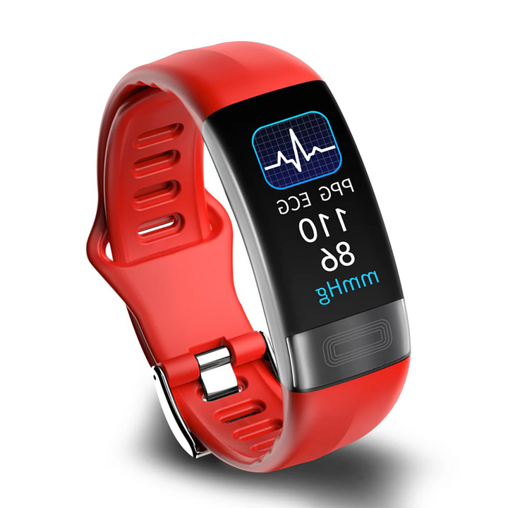 Unisex Smart-Armband mit Blutdruckmonitor, EKG & Herzfrequenzmesser. Wasserdichter Fitness-Tracker für Gesundheit.