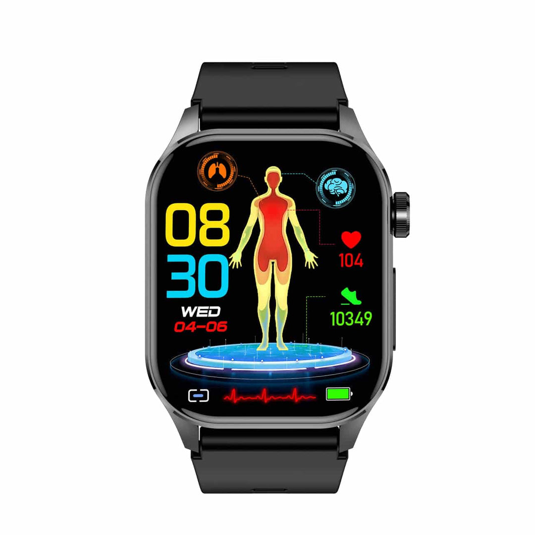 Elegante Unisex Fitness Smartwatch. Monitor für Herzfrequenz, Blutdruck & tägliche Aktivitätstracker.