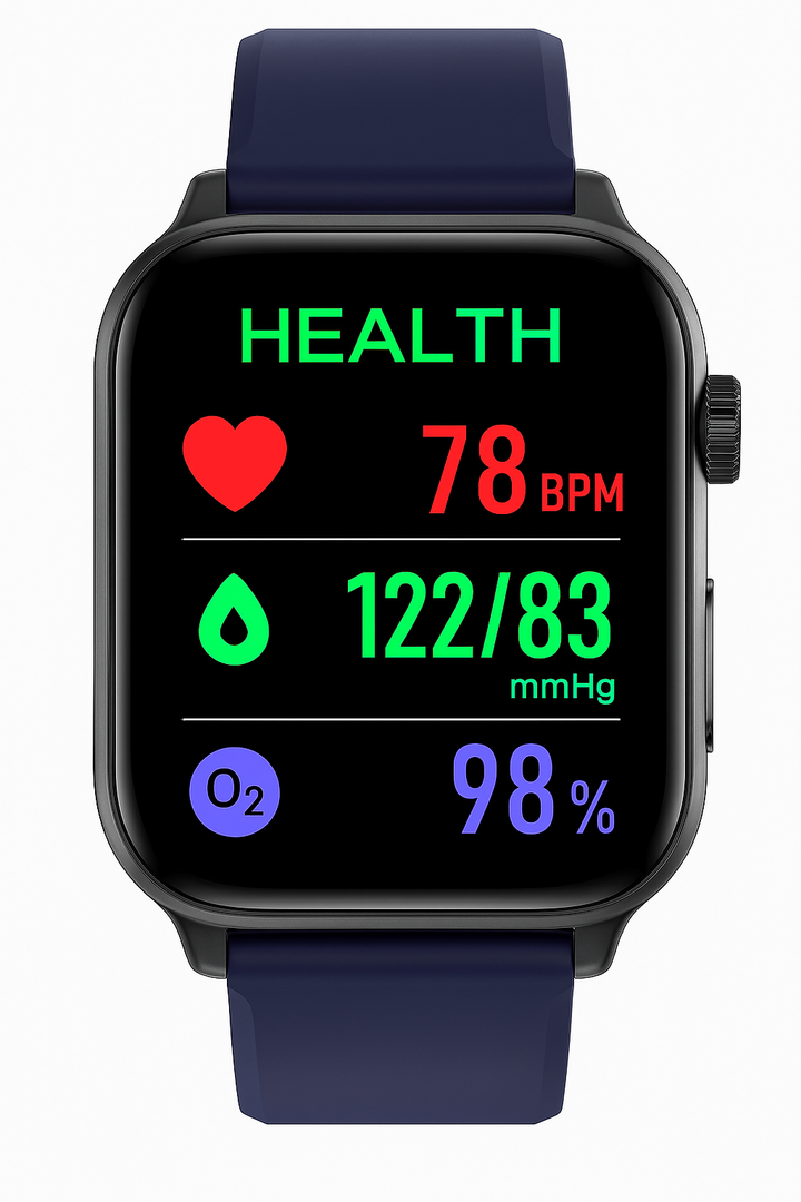 Moderne Unisex Smartwatch. Bietet umfassende Datenüberwachung für Gesundheit, Fitness & Wohlbefinden.