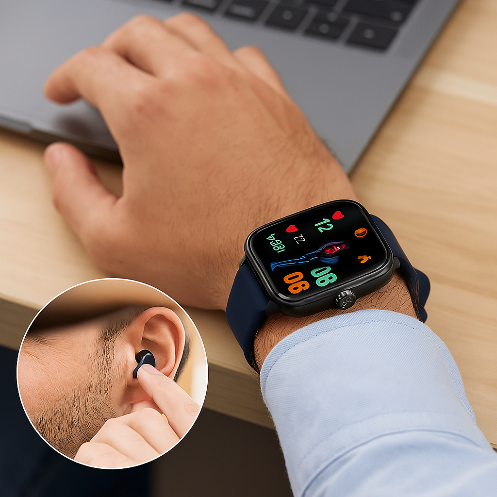 Moderne Smartwatch für Gesundheit & Fitness. EKG-Messung, Herzfrequenz- & Blutdrucküberwachung.