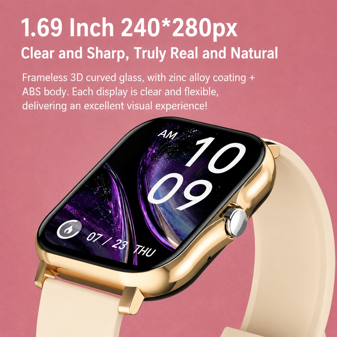 Elegantes Wearable für Herren & Damen; erfasst Herzfrequenz und Schlaf. Lange Akkulaufzeit.