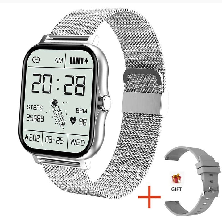 Digitale Smartwatch zur Anzeige von Schritten, Kalorien und Distanz für jeden Sportler.