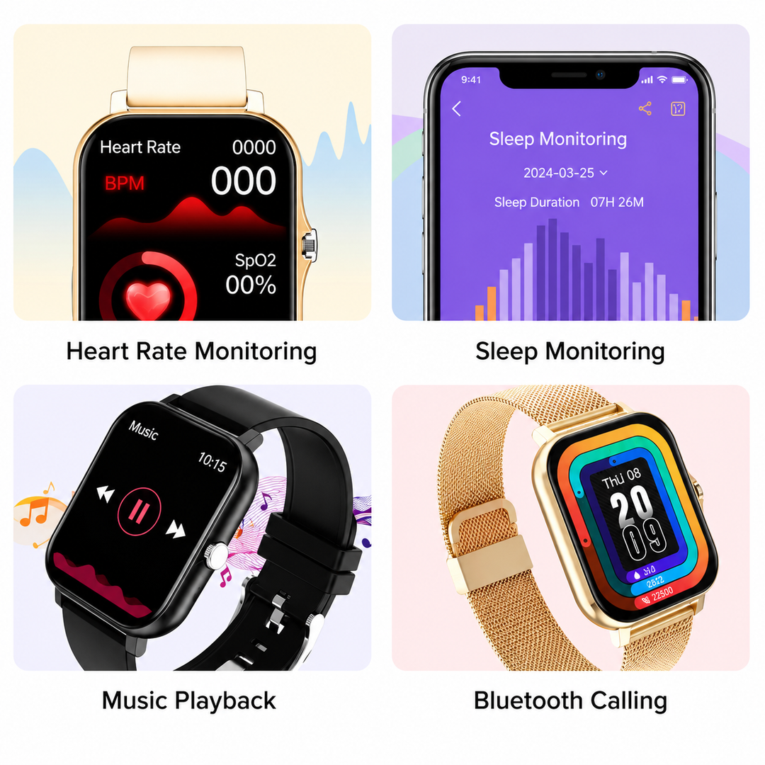 Innovatives Wearable mit umfassender Gesundheitsüberwachung; lange Akkulaufzeit garantiert.