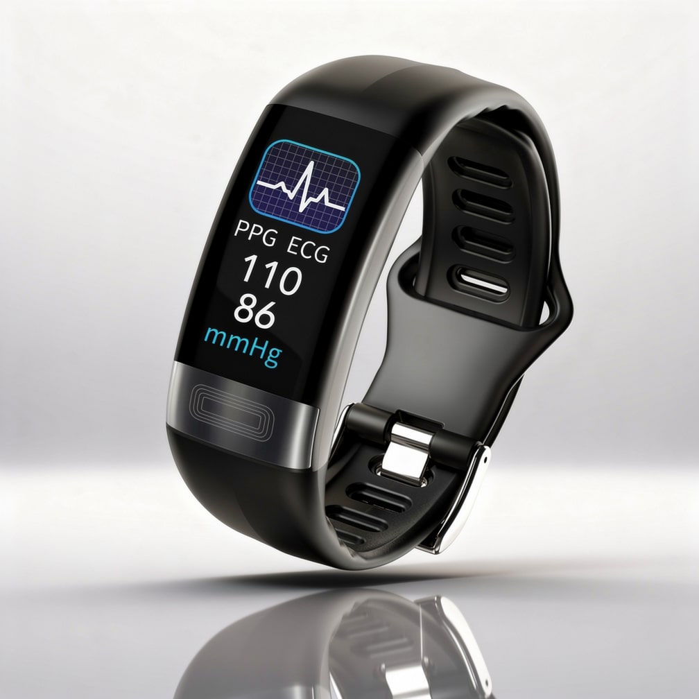 Unisex Smartwatch für Gesundheits-Tracking & Fitness. Misst Herzfrequenz, EKG, Blutdruck, Schlaf.
