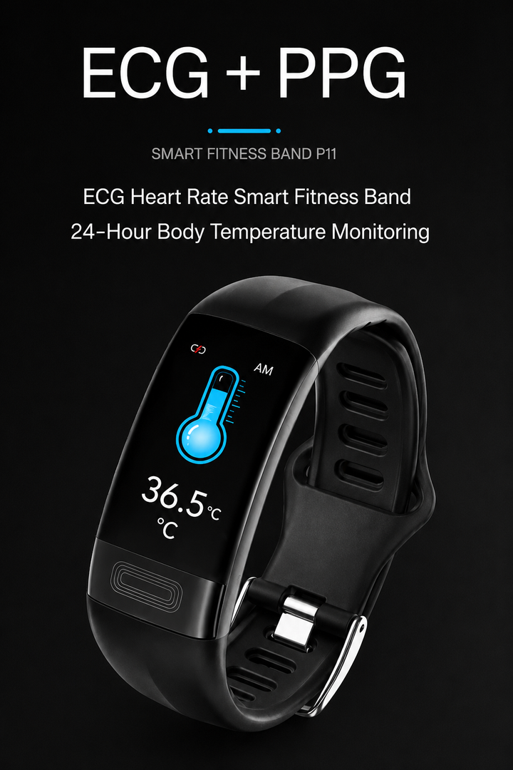 Elegante Unisex Smartwatch, ideal als Fitnessuhr und täglicher Gesundheitstracker mit Blutdruckmessung.