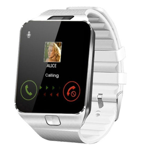 Unisex Smartwatch mit SIM & Bluetooth, Fitness- & Aktivitätstracker, modernes Design, schwarzer Touchscreen.