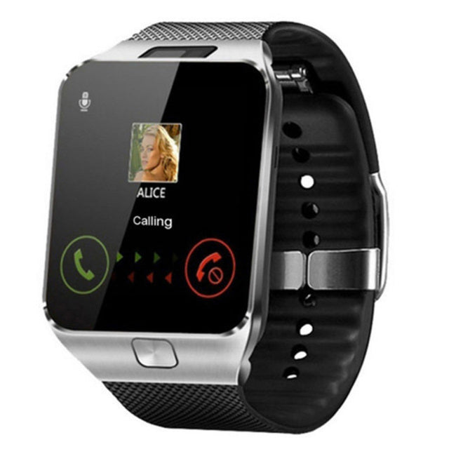 Digitale Unisex Smartwatch mit Gesundheitsmonitor, Touchscreen, Bluetooth und SIM-Kartenfunktion.