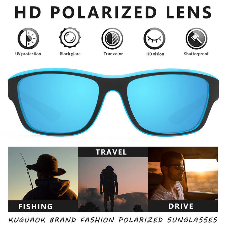 Hochwertige Sport-Sonnenbrille Unisex mit 100% UV-Schutz. Polarisierte Gläser für blendfreie Sicht im Outdoor.