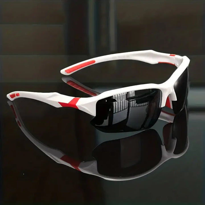 Stylische Unisex Sportsonnenbrille für Sommer, mit UV-Schutz & Blendschutz. Optimal für Athleten.