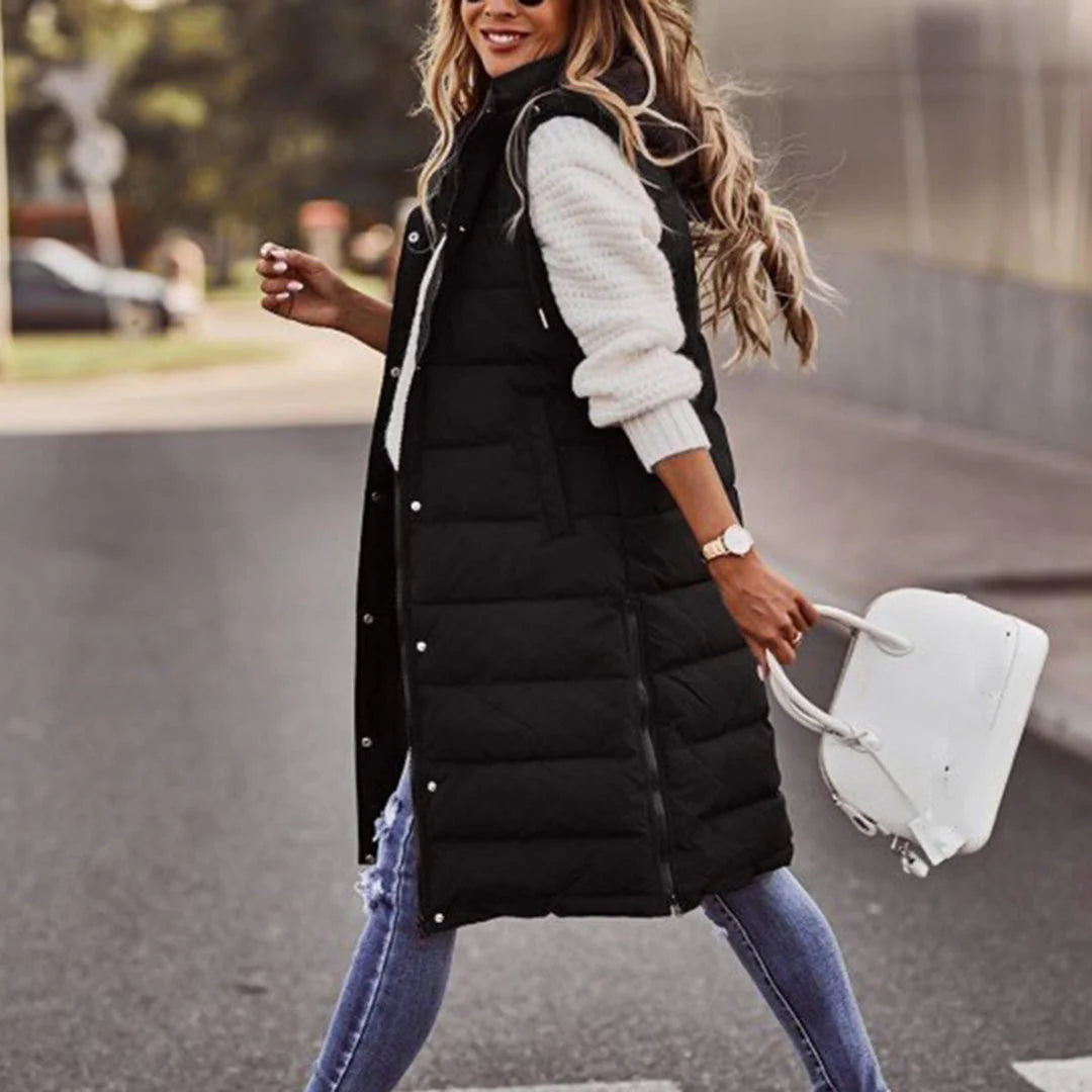 Modische ärmellose Steppweste für Damen & Herren. Ideal als Übergangsjacke oder Layering-Stück.