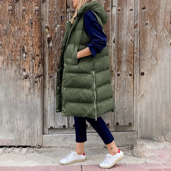 Stilvolle ärmellose Steppweste, ein vielseitiges Mode-Statement für Herbst & Winter. Hoher Komfort.