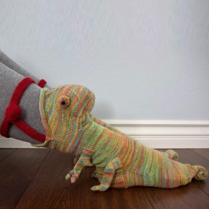 Einzigartige Krokodil-Stricksocken, unisex & warm, ein kreatives Winteraccessoire mit lustigem Design.