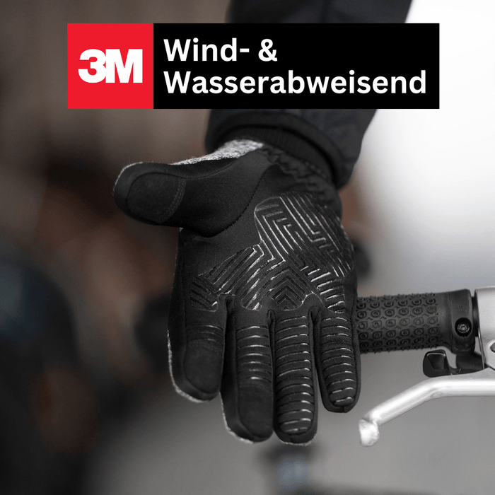 Ein Paar Unisex ThermoFit Winterhandschuhe flach liegend, bereit für Sport & Outdoor-Abenteuer.