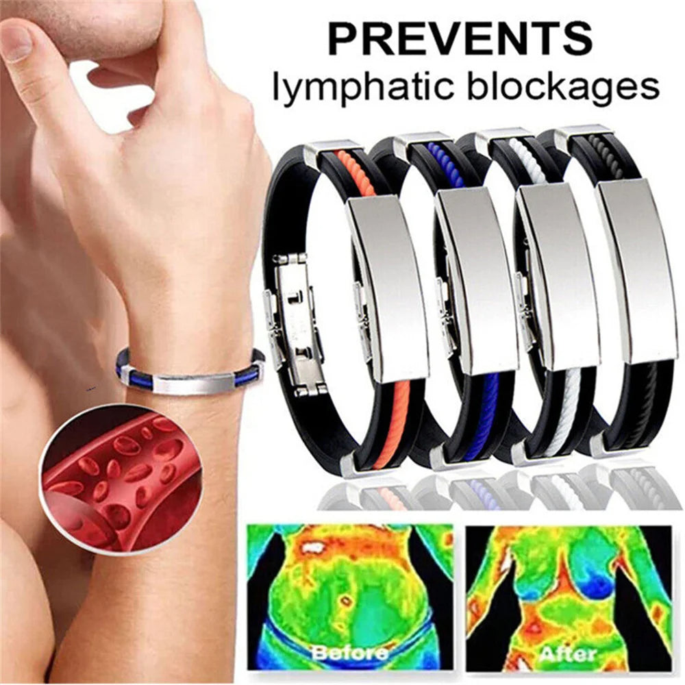 Edles Titan Detox Armband unisex, unterstützt Lymphdrainage & Entgiftung für mehr Wohlbefinden.