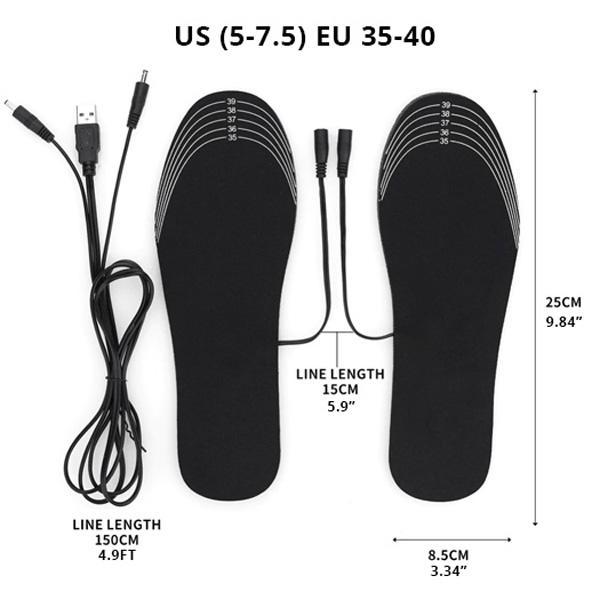 Unisex USB-beheizte Einlegesohlen für warme Füße im Winter. Ideal für Outdoor-Aktivitäten und Sport.