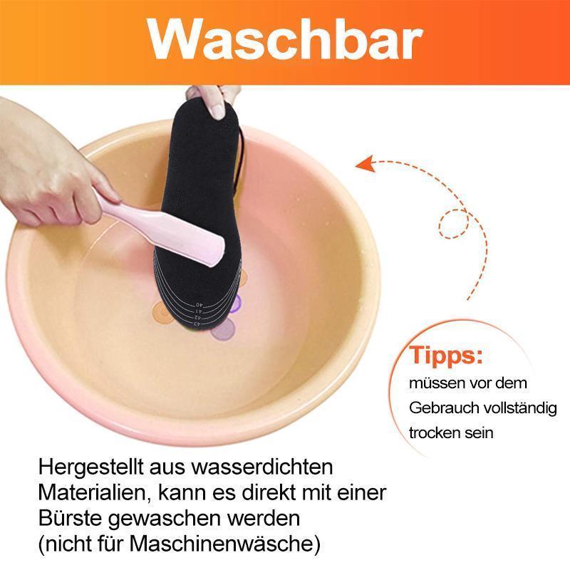 Warme Füße mit zuschneidbaren USB-Thermosohlen, ideal für kalte Wintertage.