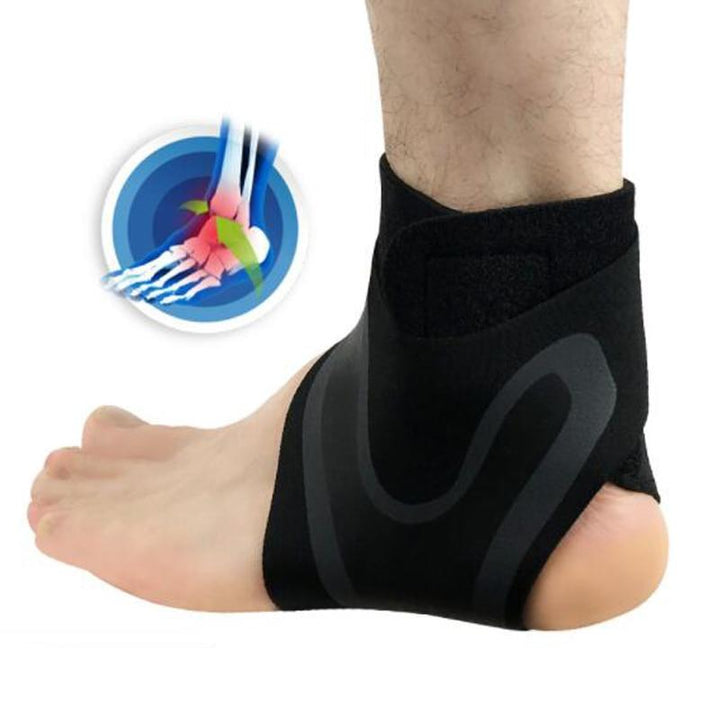 Verstellbare Knöchelstütze in Schwarz, unisex, bietet individuellen Halt & Stabilität für Sprunggelenk bei Sport & Reha.