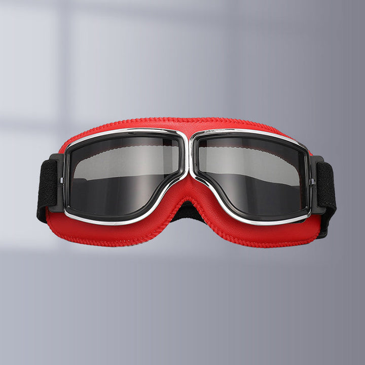 Unisex Motorradbrille, Retro-Stil, schützt Augen bei hoher Geschwindigkeit, klassisches Design.