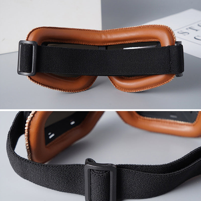 Retro Pilotenbrille, unisex, ideal für Motorradfahrer und Outdoor-Sport, klassisches Design.