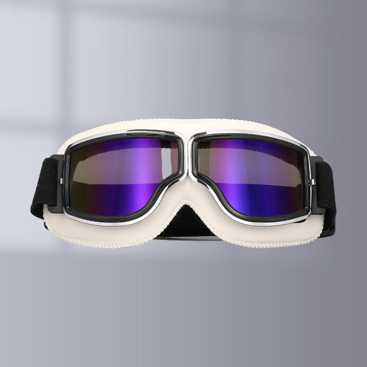 Unisex Fahrerbrille im Vintage-Look, klassischer Schutz für Motorrad-Abenteuer und Sport.