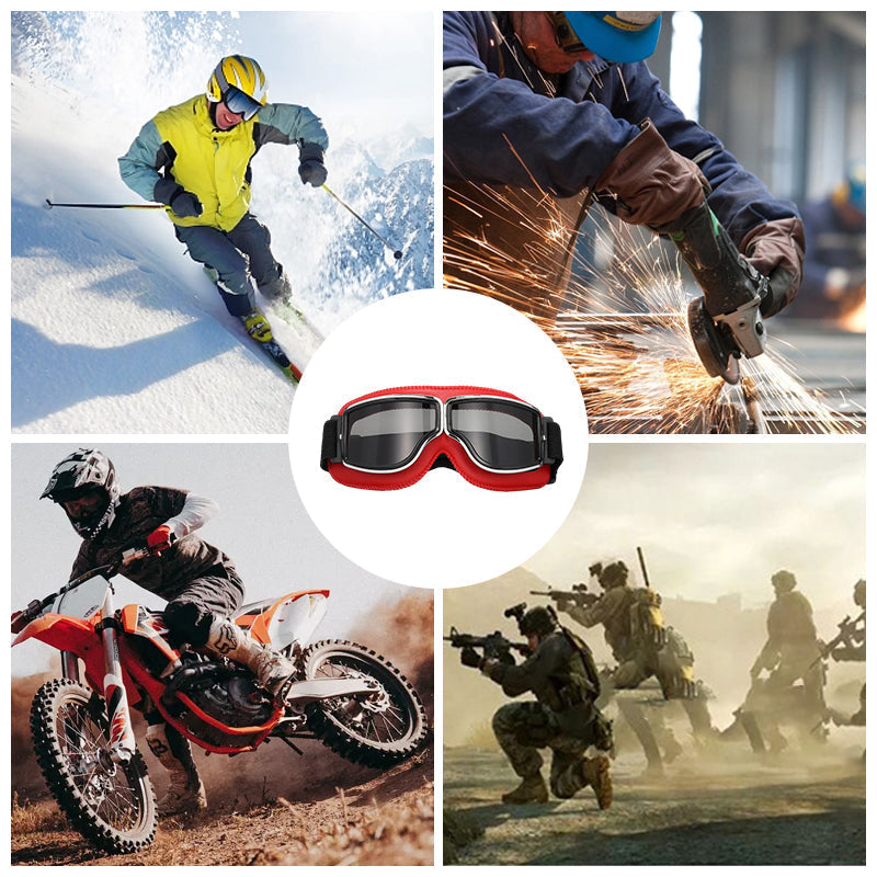 Klassische Motorrad Schutzbrille, Vintage-Stil, perfekt für Radfahren & Motocross, unisex.