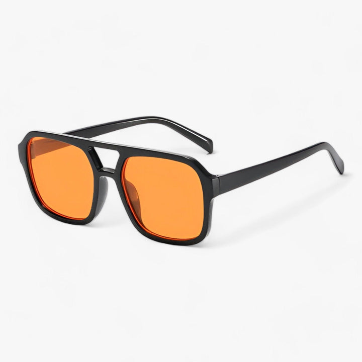 Oversized Vintage Sonnenbrille eckig, unisex, modisch für Sommer, Strand & UV-Schutz.