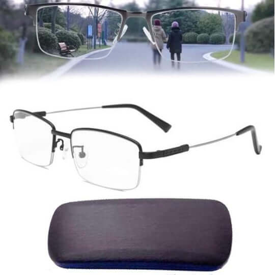 VisionFlex Gleitsichtbrille mit Blaufilter zum Schutz vor digitalem Augenstress und für scharfes, klares Sehen.