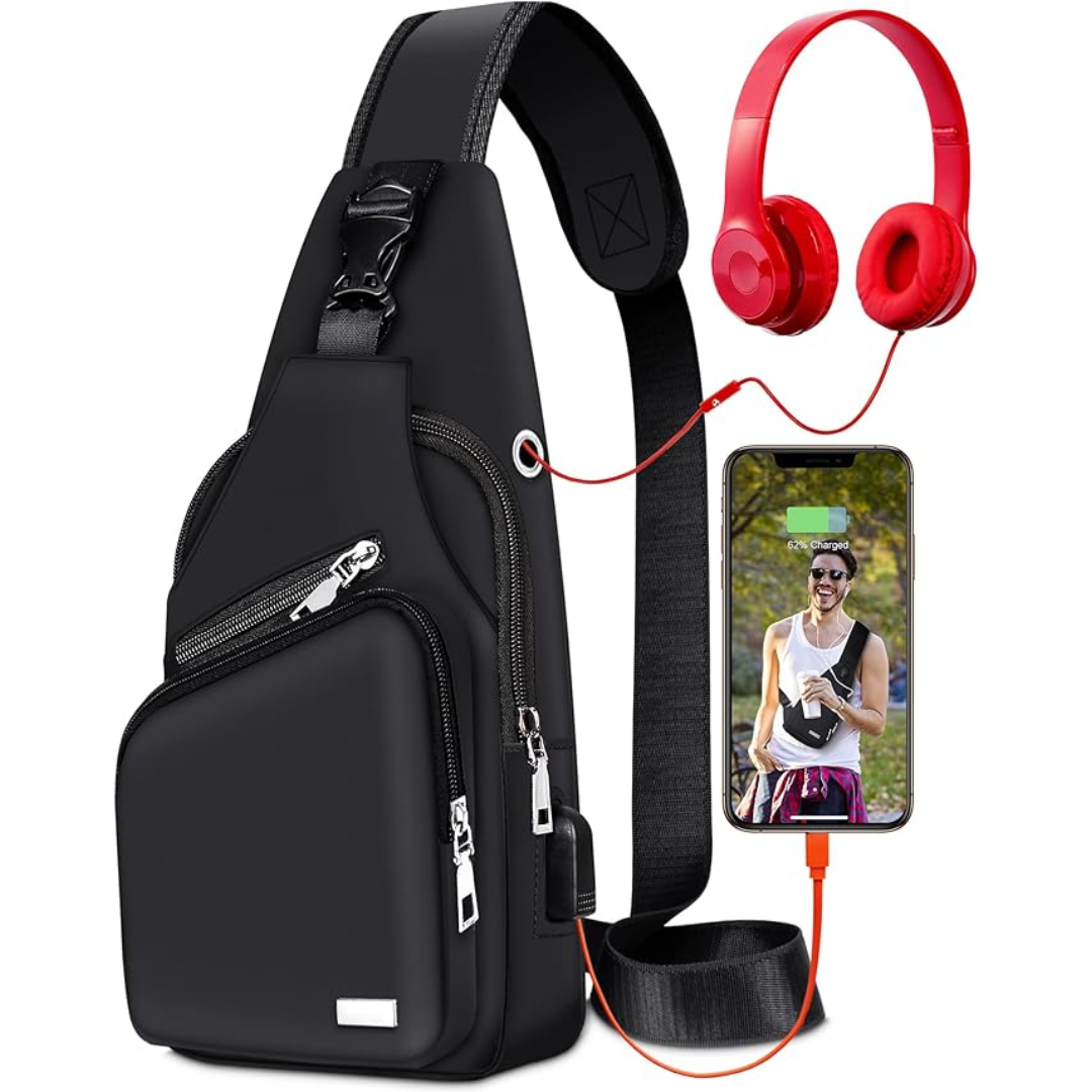 Unisex wasserdichte Sling Bag für Outdoor & Alltag, ideal als vielseitiger Begleiter.