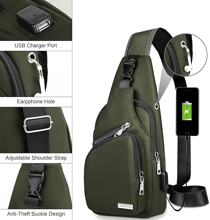 Praktisches wasserdichtes Sling Bag, bietet schnellen Zugriff auf wichtige Gegenstände.