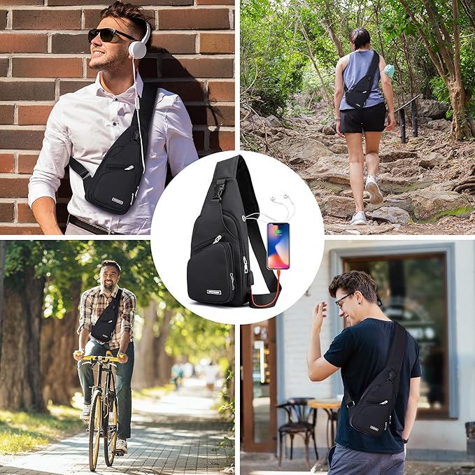 Wasserfestes Sling Bag in minimalistischem Design, perfekt für Freizeit und professionellen Einsatz.