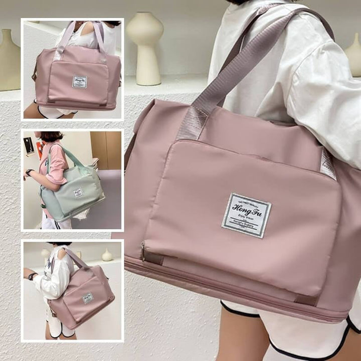 Wasserdichte, erweiterbare Unisex Reisetasche. Ideal als Handgepäck, Sporttasche & mit guter Organisation.