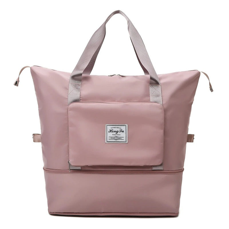 Faltbare Unisex Reisetasche als Handgepäck. Wasserdicht und leicht, ideal für kurze Trips & Flugreisen.