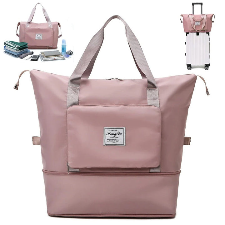 Idealer Reisebegleiter: Unisex Wochenendtasche erweiterbar, wasserdicht und gut organisiert.