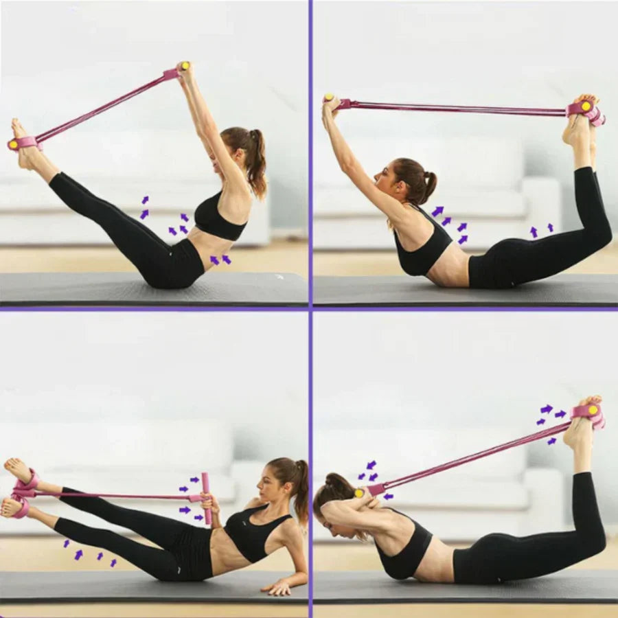 Fitnessband & Coreband mit Fußpedal, unisex. Optimal für portables Workout zu Hause zur Steigerung von Kraft & Beweglichkeit.