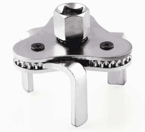 Universal 3-Backen-Ölfilterschlüssel für Auto, robustes Kfz-Werkzeug aus Aluminium für einfache Wartung.
