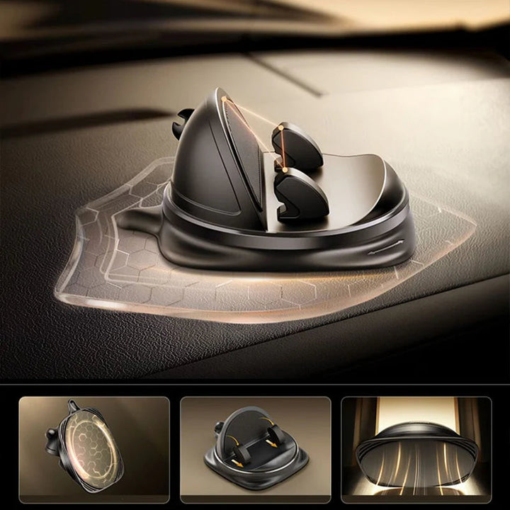 Vielseitiger 360 Grad Smartphonehalter fürs Auto. Optimale Positionierung für Navigation & Anrufe.