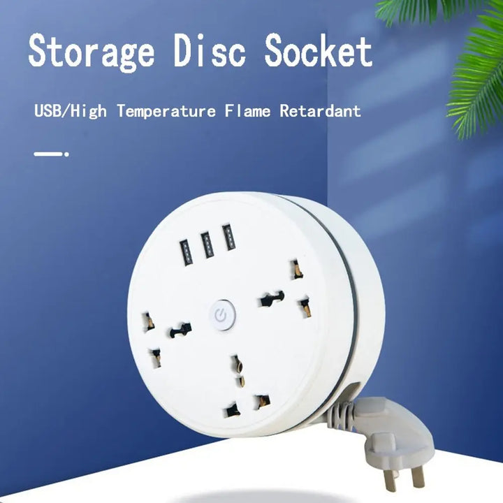 Vielseitige Universal-Reise-Steckdosenleiste mit USB-Ports zum gleichzeitigen Laden mehrerer Geräte auf Reisen.