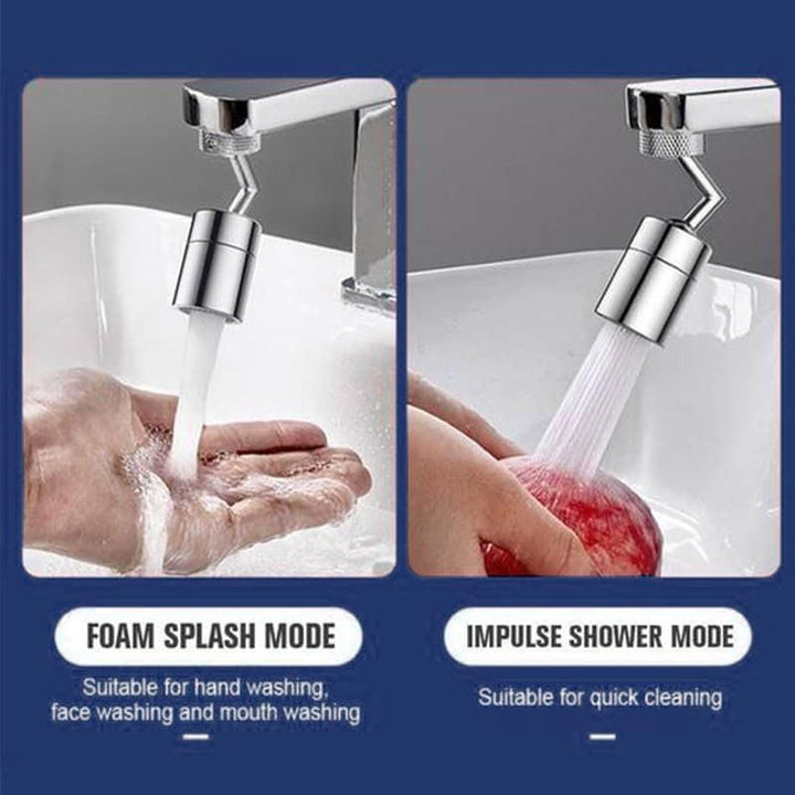 Praktischer Spritzschutz für Wasserhahn in Küche & Bad, 720° schwenkbar, Kupfer-Optik, einfache Montage.