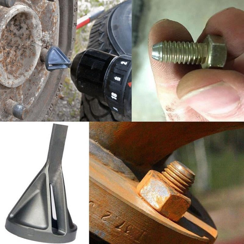 Ergonomischer Entgratbohrer in der Hand, ideal für schnelle Gewinde- und Bolzenreparaturen, Heimwerker & Handwerk.