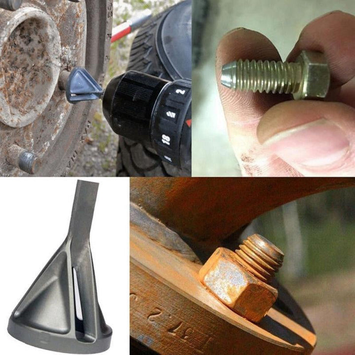 Ergonomischer Entgratbohrer in der Hand, ideal für schnelle Gewinde- und Bolzenreparaturen, Heimwerker & Handwerk.