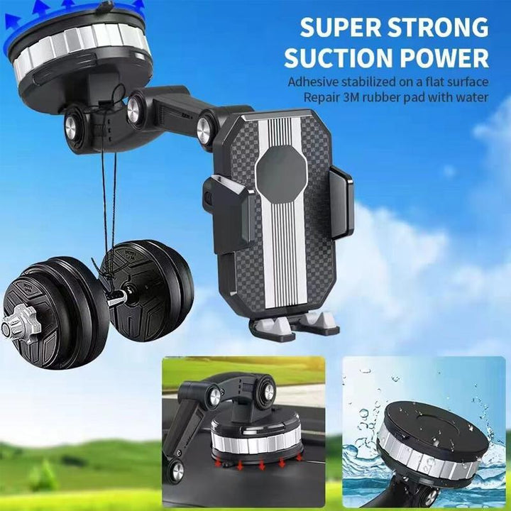 Sicherer Handyhalter für Armaturenbrett oder Windschutzscheibe mit starker Saugnapf-Haftung für das Auto.