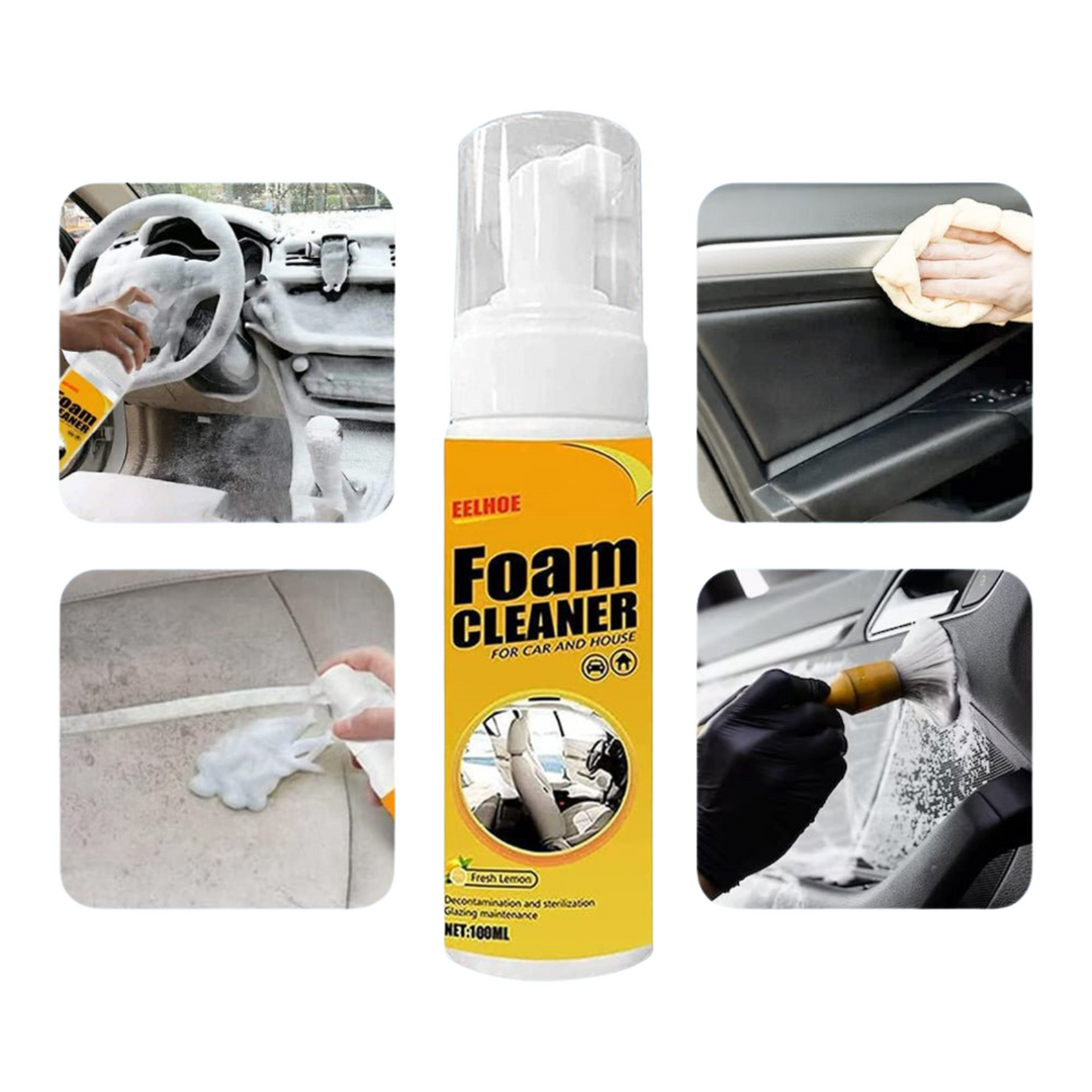 Universeller Schaumreiniger Spray für streifenfreie Tiefenreinigung in Haus und Auto. Fettlöser und Fleckenentferner.